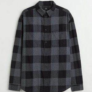 Relaxed Fit Twill Plaid Shirt